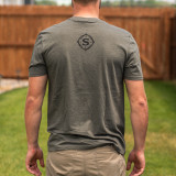 Sierra Horizontal T-Shirt Sage/Black